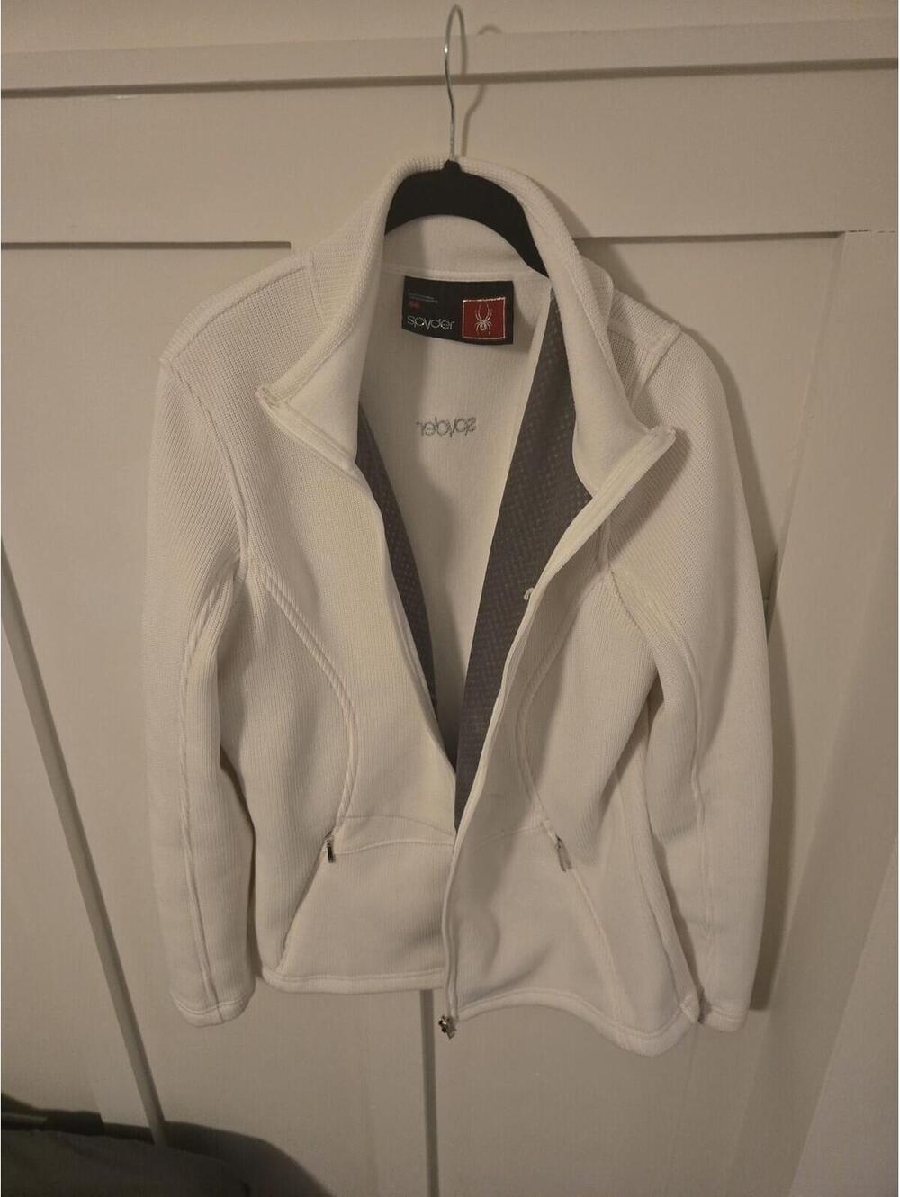 Spyder Women's Core Sweater Full-Zip Fleece Jacket White XL - Picture 1 of 5
